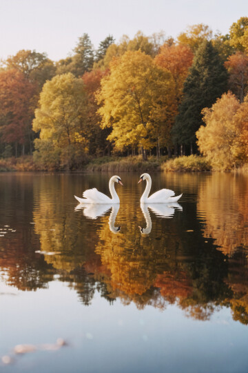 two-swans-serene-lake-autumnab58c8b792b13744.jpg